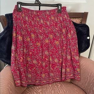 Max Studio Pink Floral A-Line Skirt